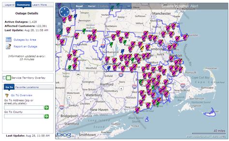 History of MAP National Grid Power Outage Map Massachusetts